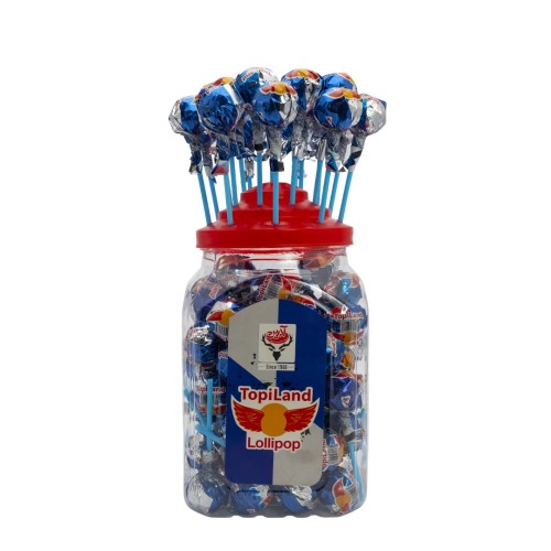 Adrin Blueberry Flavored Gum center Filed Topi land Lollipop