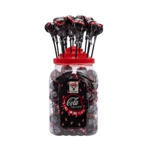 Adrin Cola Flavored Gum center Filed Topi land Lollipop