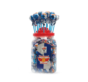 Biveberry Flavored Gum Center Filled Topi Land Lollipop