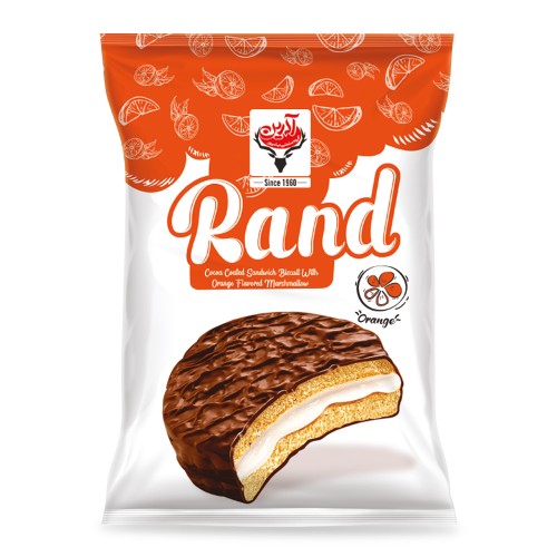 Adrin Small Cocoa Coted Sandwich Biscuit With Orange Marshmallow