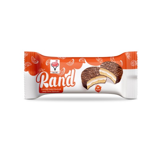 Adrin Twin Cocoa Coted Sandwich Biscuit With Orange Marshmallow